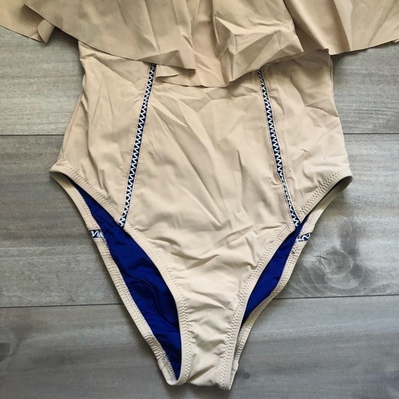 New Nanette Lepore Nude Off Shoulder One Piece S - Picture 4 of 8